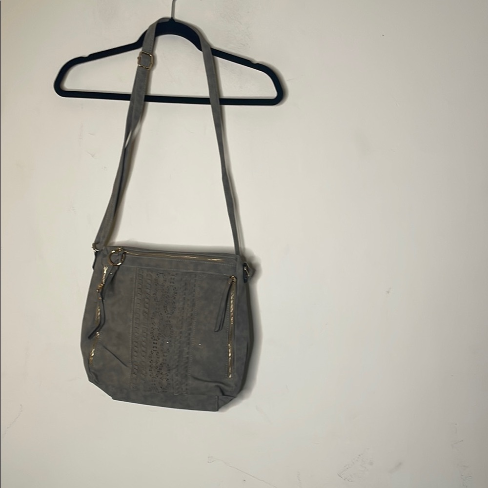Gray Slouchy Shoulder Bag with Relaxed Design